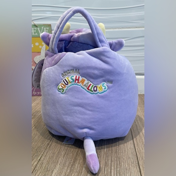 NWT 12” with handle Bubba the Cow 🐮 with Easter 🐣 Eggs 🥚 Squishmallow Pail. - Picture 3 of 6